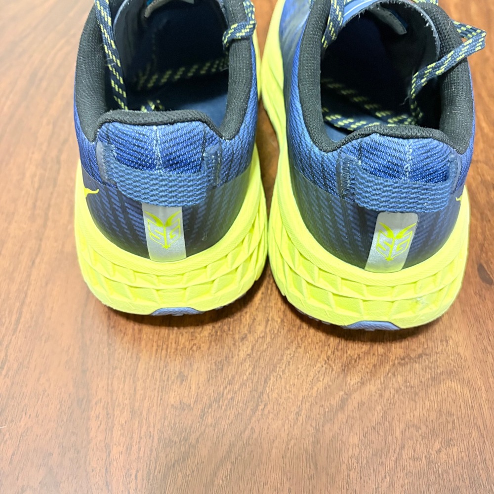 Hoka One One Speedgoat 4 Trail Running Shoes Mens Blue Sz 9.5 2E Wide Vibram - Picture 5 of 10